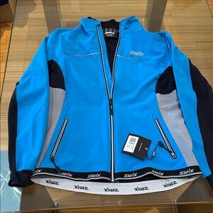 Swix Men's Blue and Black Jacket new with tags xxl